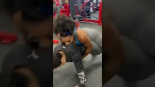 Fitness Couple Pushup Challenge 💪 Muscle Girl 💯 IFBB 🔥 Fbb Flex shorts fitness musclegirl [upl. by Remmus]