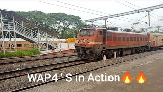 WAP4  S in action🔥 Arakkonam WAP4 Ernakulam Intercity and Erode WAP4 Trivandrum Janshatabdi exp [upl. by Allegna]