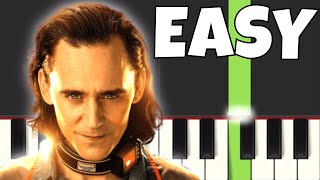 LOKI Main Theme  EASY Piano Tutorial [upl. by Kolnick]