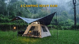 Super Long Heavy Rain with Thunderstorm‼️ 4 Days Camping in Heavy Rain with Thunderstorms‼️ [upl. by Schou]