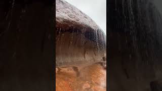 Water Gushes Down Uluru as Heavy Rain Hits Northern Territory [upl. by Marven696]