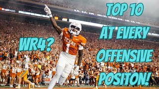 Top 10 Players At Every Offensive Positon Ft Marvin Harrison Jr Blake Corum Olu Fashanu and More [upl. by Koblas471]