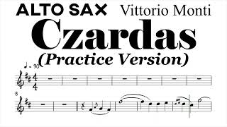 Czardas Alto Sax Sheet Music Backing Track Play Along Partitura [upl. by Whitten]