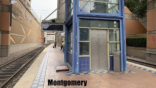 Glass Montgomery Hydraulic Elevator at SMUMockingbird DART Station [upl. by Irahcaz]