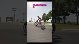 Cop VS Cyclist Crash 😯 flashback ⚡️ 😱 BeamNG Drive shorts beamngdrive [upl. by Lednyk43]