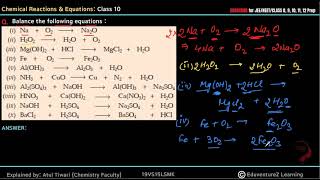 Balance the following equations i Na  O2 􀁿􀁿􀁯 Na2Oii H2O2 􀁿􀁿􀁯 H2O  O2iii MgOH2  HCl 􀁿􀁿􀁯 M [upl. by Cullie814]