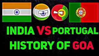 HISTORY OF GOA✊🌏☠ In Nutshell  INDIA VS PORTUGAL🥵🥶⚔ shorts countryballs geography mapping [upl. by Tarton]