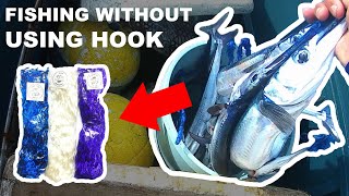 How to Catch Needlefish quotBaloquot Traditional Fishing Technique  Fishing Without Using a Hook in Lure [upl. by Snook]