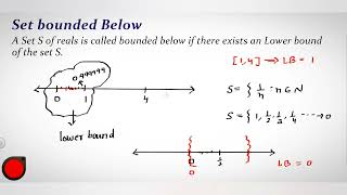 Bounded Set  Bounded above and Bounded below  glb and lub of a set  Real Analysis [upl. by Harold]