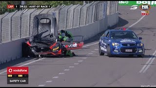 Bates HARD Start Crash  Aussie GT  Townsville 2017 [upl. by Glaab]