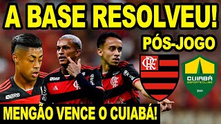 A BASE RESOLVE FLAMENGO VENCE CUIABÁ COM 2 GOLS DE CRIA PÓS JOGO DO MENGÃO X CUIABÁ ARENA PANTANAL [upl. by Aikel]