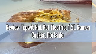 Review Topwit Hot Pot Electric 15L Ramen Cooker Portable NonStick Frying Pan Electric Pot for P [upl. by Hephzibah]