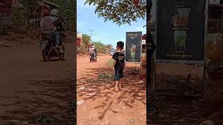 បូរិនលេងឡានដឹកដី  Borin playing with a truck  short video [upl. by Petulia566]