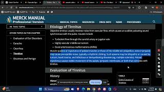 Otolaryngology ENT Overview Tinnitus [upl. by Airrej966]