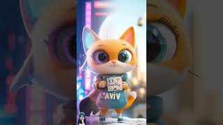 I ♥️ Tel Aviv  Cat AI Transformation AICat CatPulseAI CatAITransformation CuteCat AIArt [upl. by Hayouqes]