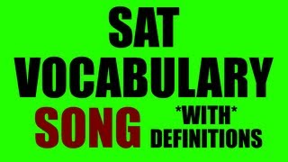 SAT Vocabulary Song Part 1 55 Words amp Definitions [upl. by Greenquist]