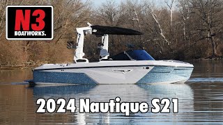 2024 Nautique S21  Steel BlueHaze Gray  On Water  N3 Boatworks [upl. by Bidget]