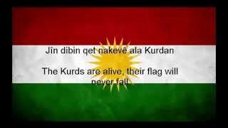 Ey reqib her  kurdish anthem lyrics kurdishampenglish [upl. by Bornstein]