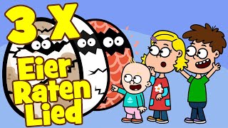 ♪♪ Kinderlied Ratespiel  Eier Raten Lied Mix mit Frida Karlchen und Luka  Hurra Kinderlieder [upl. by Ovida]