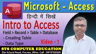 MsAccess Tutorials  DBMS amp Table Creation [upl. by Aridni]