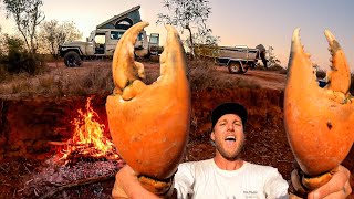 I SPENT 72 HOURS Catching GIANT CRAB  Catch and Cook on a FIRE [upl. by Rechaba]