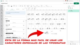 ¡Descubre Cómo Usar Caracteres Especiales en Fuentes para Cricut Design Space de la forma mas facil [upl. by Munster]