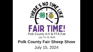 2024 Polk County Fair Sheep Show [upl. by Burkhardt]