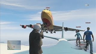 GTA 5 Online  Awesome Cargo Plane Stunts [upl. by Ellehc]