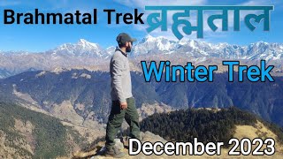 BRAHMATAL  Brahmatal Winter Trek in December 2023  Brahmatal winter trek [upl. by Enyt410]