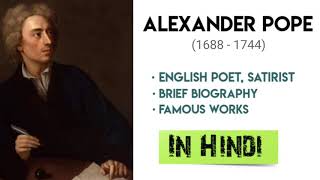 Alexander pope biography in hindi augustan age neo classical age [upl. by Anorahs]