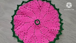 Thalposh design woolen round design DIYwoolen Rumal design [upl. by Enale557]