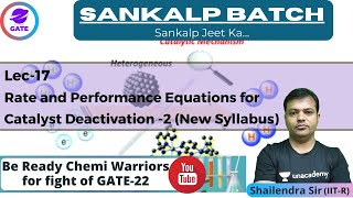 L 17  Rate and Performance Equations for Catalyst Deactivation 2  CRE GATE2022 [upl. by Anjanette262]