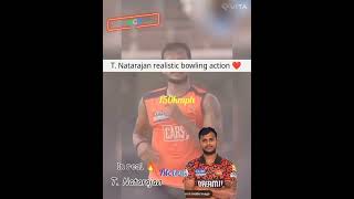 T Natarajan realistic bowling action ❤️  RC 24  viral cricket youtubeshorts [upl. by Manley749]