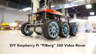 VR360  Raspberry Pi Telepresence RoverBot first demo [upl. by Gabey]