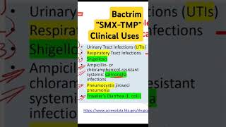 Bactrim quotTrimethoprim  Sulfamethoxazolequot Clinical Uses [upl. by Toma]