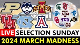 March Madness LIVE College Basketball Tournament Bracket Reveal  2024 Selection Sunday Field Of 68 [upl. by Leveridge]