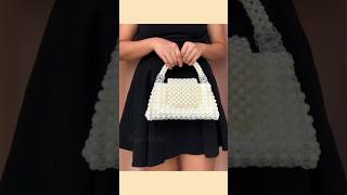 Watch me create Glimmer a chic beaded bag crafted with love 😍❤️handmade beadedbag craft art [upl. by Amaras]