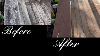 Using sodium metasilicate to restore wood followed by oxalic acid to balance ph and brighten [upl. by Retsof]