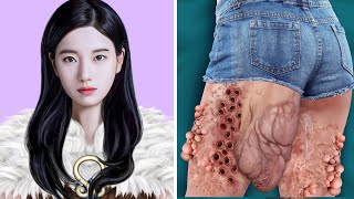 ASMR Remove Big Acne amp Worm Infected Leg  Severely Injured Animation [upl. by Ainotahs972]