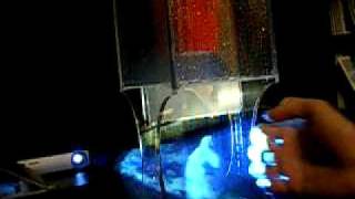 Transparent Screen Projecting onto a laminar flow of water [upl. by Aicilic]