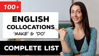 100 Collocations in English  Complete List Make amp Do [upl. by Norword]