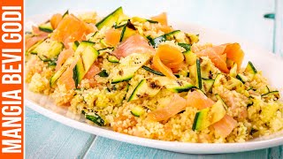 COUS COUS CON SALMONE AFFUMICATO  VELOCE E DELIZIOSO [upl. by Yarehs452]