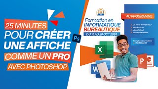 Créez une Affiche Professionnelle en 25 Minutes avec Photoshop  Tutoriel amp Astuces Pro 2024 [upl. by Ailhad]