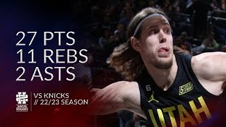 Kelly Olynyk 27 pts 11 rebs 2 asts vs Knicks 2223 season [upl. by Ccasi609]