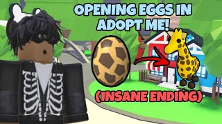 Opening INSANE Eggs In Adopt Me [upl. by Nisior480]