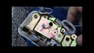 95 Civic Coupe Door Latch Removal [upl. by Leonor]