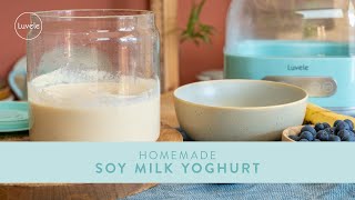 Homemade SOY MILK YOGURT in a yogurt maker [upl. by Gavrila]