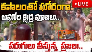 🔴LIVE  కపాలంతో అఘోరి క్షుద్ర పూజలు  Lady Aghori Naga Sadhu In Vizag  Jodugulla Palem [upl. by Joshuah]