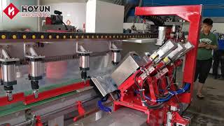 Ceramic tile chamfering machine cutting and grinding to make the cutting surface smoother [upl. by Colombi]