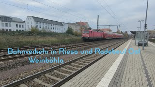 Bahnverkehr in Riesa und Radebeul Ost Weinböhla wieder Samstag ein Video 021 dbregio [upl. by Staford]